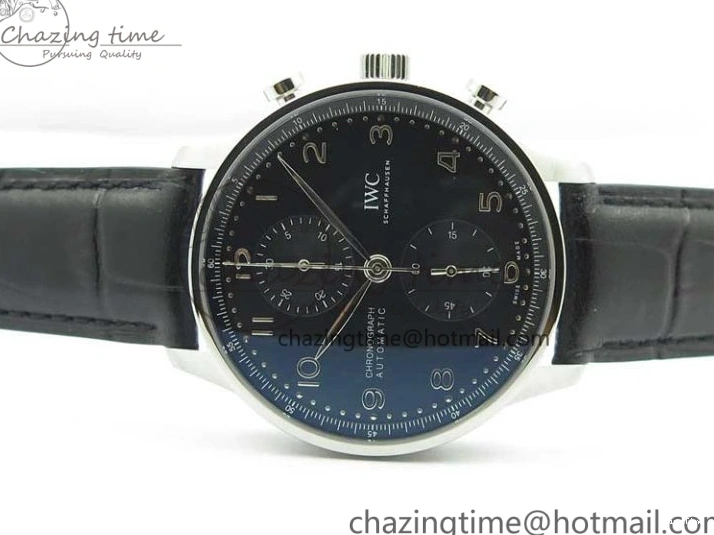 MIROTIME 0325 Portuguese Chrono IW371609 ZF 1:1 Best Edition Black Dial on Black Leather Strap A SmartChoice 7100